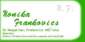 monika frankovics business card
